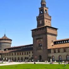 castello sforzesco vista in esterni